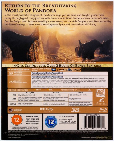 Avatar: Fire and Ash (Avatar: Ogień i popiół) [Blu-Ray 3D]+[Blu-Ray]