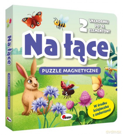 Na łące. Puzzle magnetyczne [KSIĄŻKA]