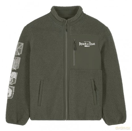 Attack On Titan Sherpa Jacket Logo Size L