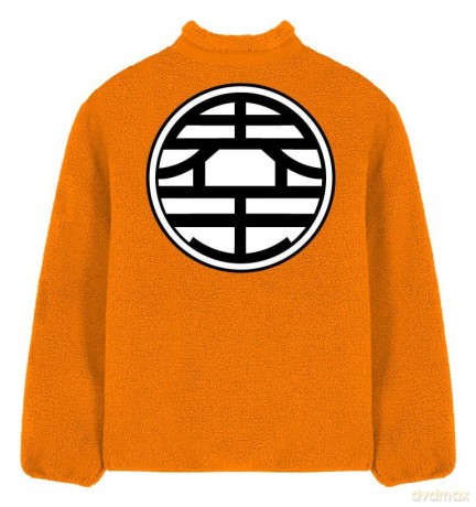 Dragon Ball Z Sherpa Jacket Goku Kanji Size XL