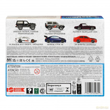 Hot Wheels Silver Series Die-Cast Vehicle 6-Pack 1/64 Streets of Japan