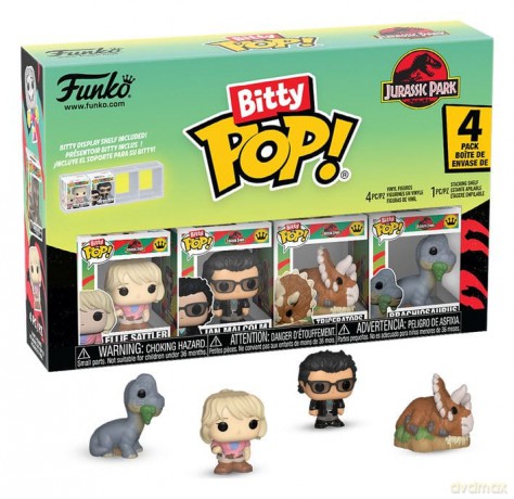 Jurassic Park Bitty POP! Vinyl Figure 4-Pack Triceratops 2,5 cm [FIGURKA]