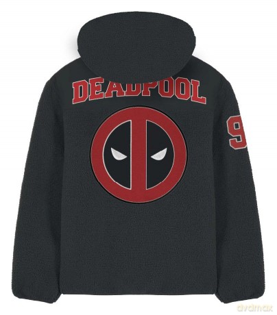 Marvel Sherpa Jacket Deadpool Logo Size XXL