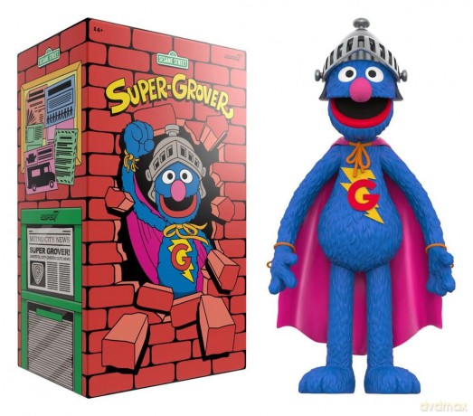 Sesame Street Supersize Vinyl Figure Super Grover 36 cm [FIGURKA]