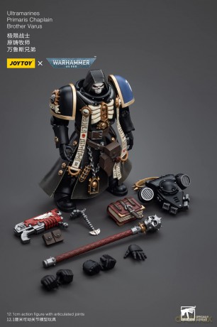 Warhammer 40k Action Figure 1/18 Ultramarines Primaris Chaplain Brother Varus 12 cm [FIGURKA]