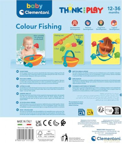 AS Baby Clementoni: Think and Play - Colour Fishing Set (Recycled Plastic) (1000-17513)