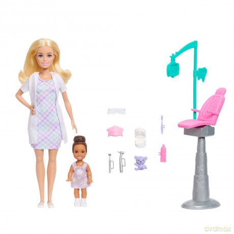 Mattel Barbie: You Can Be Anything - Dentist with Kid Doll (JMK14)