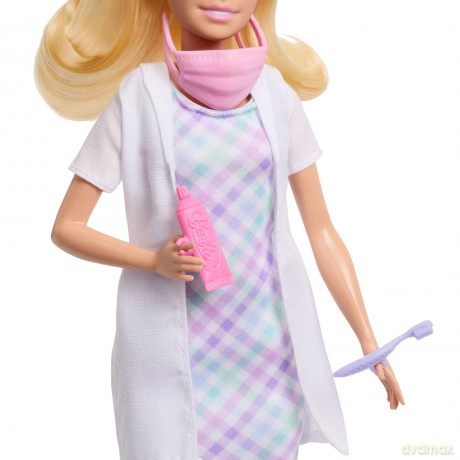 Mattel Barbie: You Can Be Anything - Dentist with Kid Doll (JMK14)