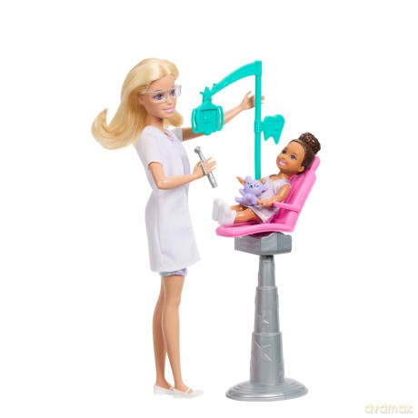 Mattel Barbie: You Can Be Anything - Dentist with Kid Doll (JMK14)