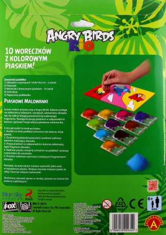 Piaskowe malowanki - 2 obrazki - Angry Birds ALEX
