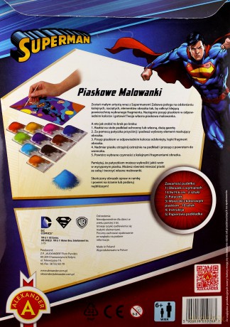 Piaskowe malowanki - 2 obrazki - Superman ALEX