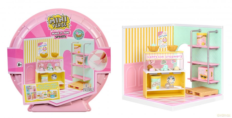 MGA Miniverse: Make it Mini Spaces Starter Pack - Ice Cream Playset (566212)