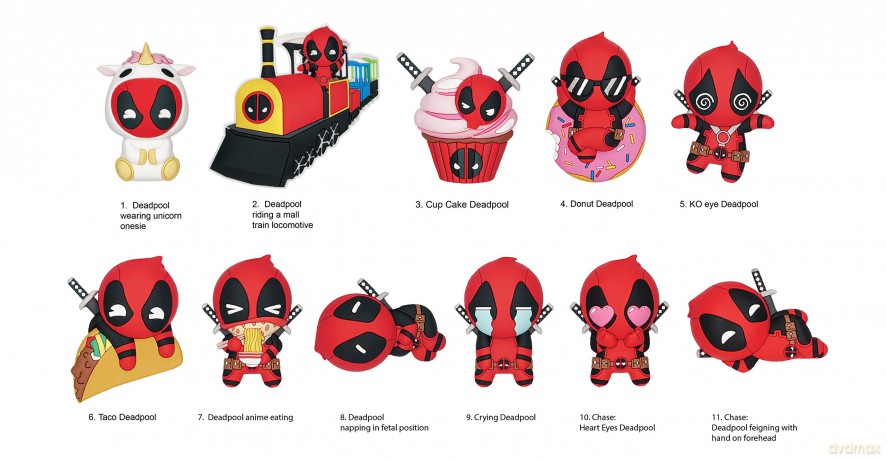 Monogram Marvel: Deadpool (Series4) (Blind Bag/Random) 3D Foam Bag Clips Figures (68605)