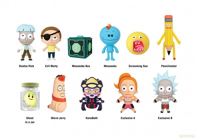 Monogram: Rick and Morty (Series2) (Blind Bag/Random) 3D Foam Bag Clips Figures (74030)