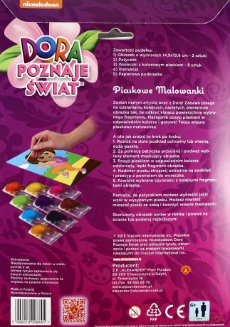 Piaskowe malowanki - Dora poznaje świat ALEX