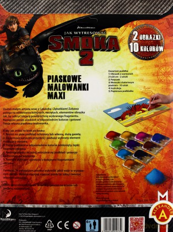 Piaskowe malowanki MAXI Jak Wytresować Smoka 2 ALEX