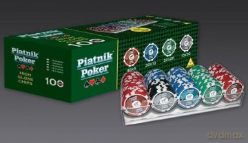 Piatnik Poker - 100 żetonów 14 g PIATNIK [KARTY]