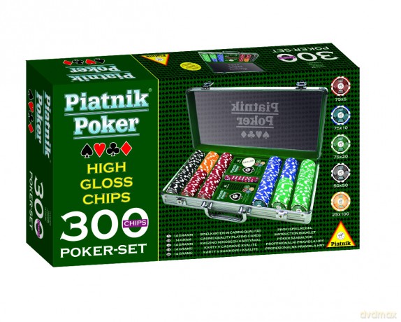 Piatnik Poker Alu-Case - 300 żetonów 14 g PIATNIK [KARTY]