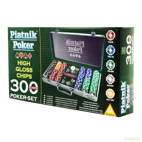 Piatnik Poker Alu-Case - 300 żetonów 14 g PIATNIK [KARTY]