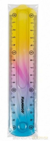 Linijka elastyczna tęczowa 15 cm mix