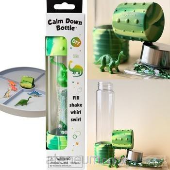 Sensoryczna butelka DIY Dinozaur