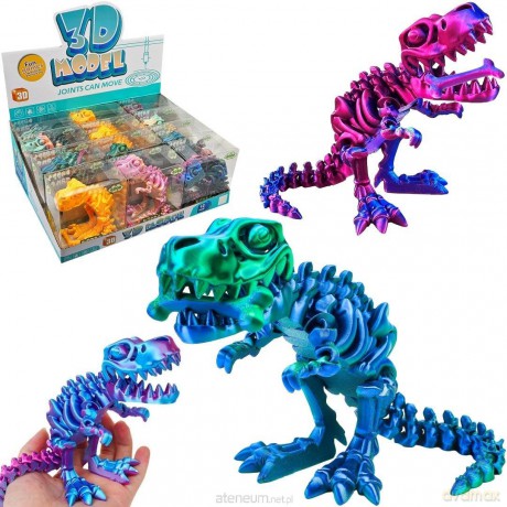 Szkielet dinozaura T-Rex 3D opalizujący mix [FIGURKA]