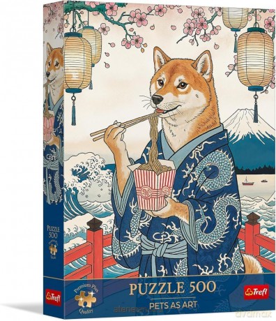 TREL 500 el. Pets as Art: Makaronowa medytacja Shiby [PUZZLE]