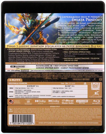 Avatar: Ogień i popiół [Blu-Ray 4K]+[2xBlu-Ray]