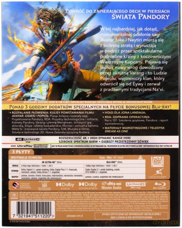 Avatar: Ogień i popiół [Blu-Ray 4K]+[2xBlu-Ray]