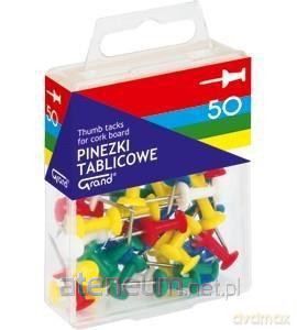 Pinezki tablicowe kolorowe (50szt) GRAND