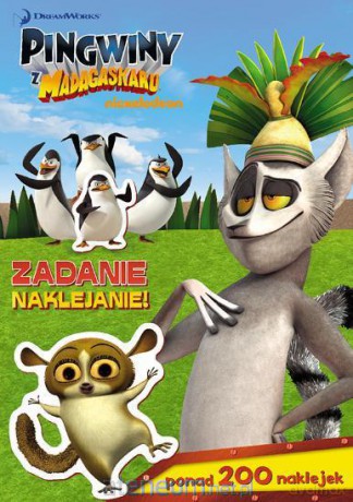 Pingwiny z Madagaskaru. Zadanie: naklejanie! [KSIĄŻKA]