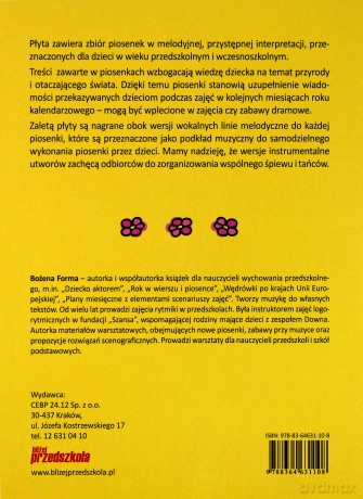Piosenki na każdy miesiąc płyta CD z książeczką [KSIĄŻKA]+[CD]