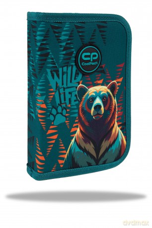 Piórnik jednoklapkowy bez wyposażenia Coolpack Clipper Bear
