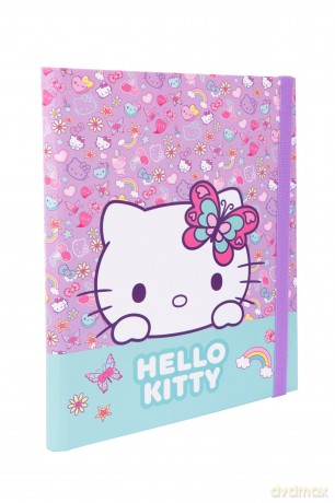 Teczka przestrzenna tekturowa z gumką A4 Hello Kitty pink wzór 3