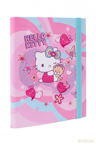 Teczka przestrzenna tekturowa z gumką A5 Hello Kitty pink wzór 3