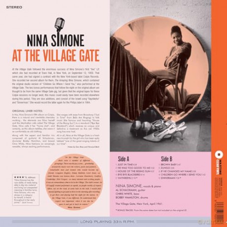 Nina Simone: At The Village Gate (+2 Bonus Tracks) (Crystal Clear) [Winyl]