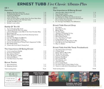 Ernest Tubb: Five Classic Albums Plus (Favorites / Daddy Of Em All / The Importance Of Being Earnest / Ernest Tubb Record Shop / Ernest Tubb And His Texas Troubadours) [CD]