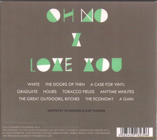 Tim Burgess: Oh No I Love You [CD]