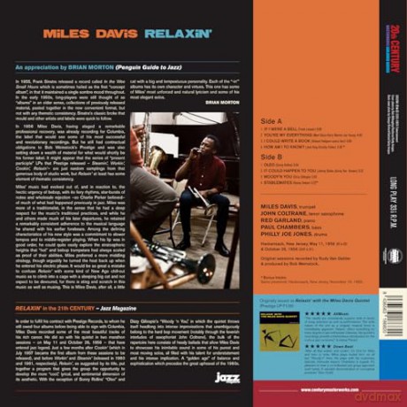 Miles Davis: Relaxin (+2 Bonus Tracks) (Blue) [Winyl]