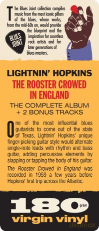 Lightnin Hopkins: The Rooster Crowed In England (+2 Bonus Tracks) (Limited) [Winyl]