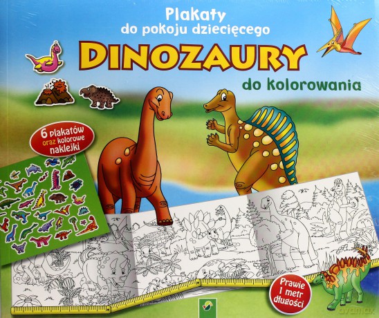 Plakaty do kolorowania - Dinozaury [KSIĄŻKA]