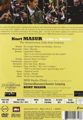 Masur Kurt: A Life In Music [DVD]
