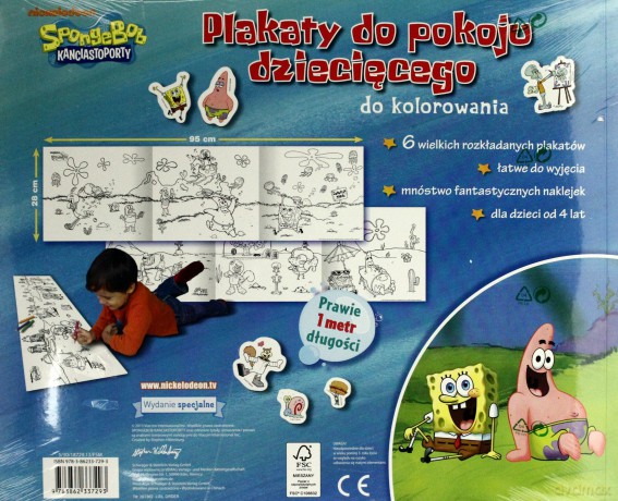 Plakaty do kolorowania - Sponge Bob [KSIĄŻKA]