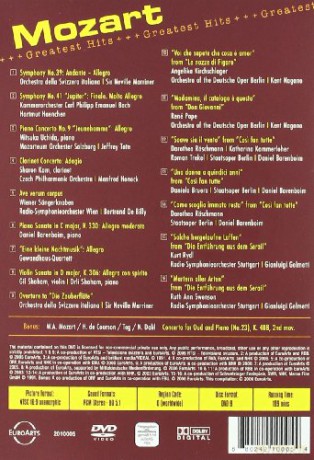 Mozart Wolfgang Amadeus: Mozart: Greatest Hits [DVD]
