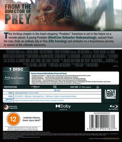 Predator Badlands (Predator: Strefa zagrożenia) [Blu-Ray]