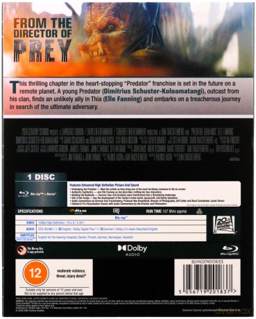 Predator Badlands (Predator: Strefa zagrożenia) [Blu-Ray]