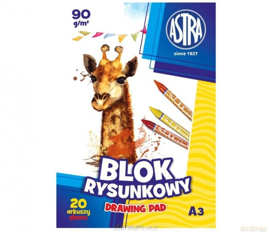 Blok rysunkowy A3/20K 90g (10szt)