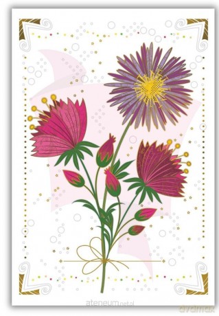 Karnet 12x18 cm + koperta Hibiskus