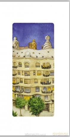 Karnet 12x23 cm + koperta Gaudi La Pedrera