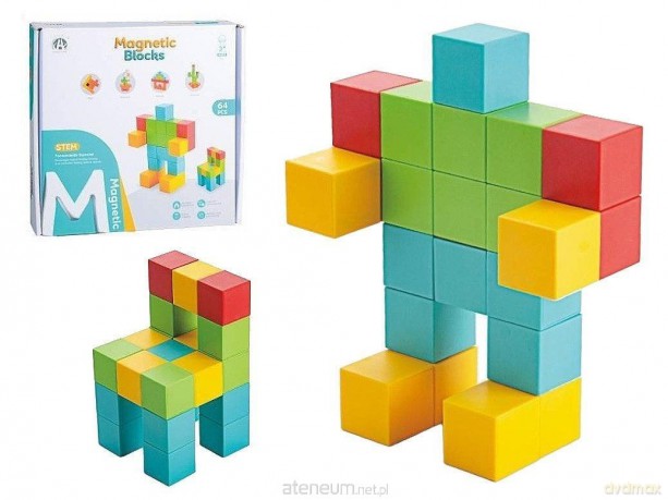 Klocki magnetyczne 64el [KLOCKI]